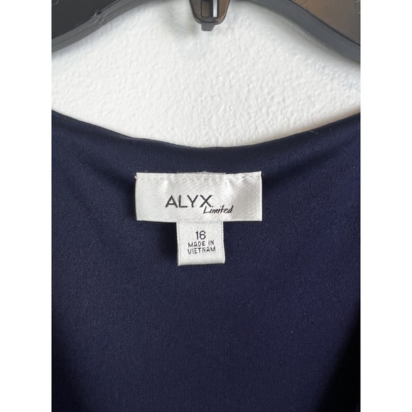 ALYX Limited Navy Blue Dressy Cocktail Sleeveless Dress Sz 16 - Picture 5 of 9